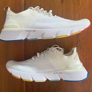 Sorel Kinetic Impact II white rainbow pride love is love women’s size 10